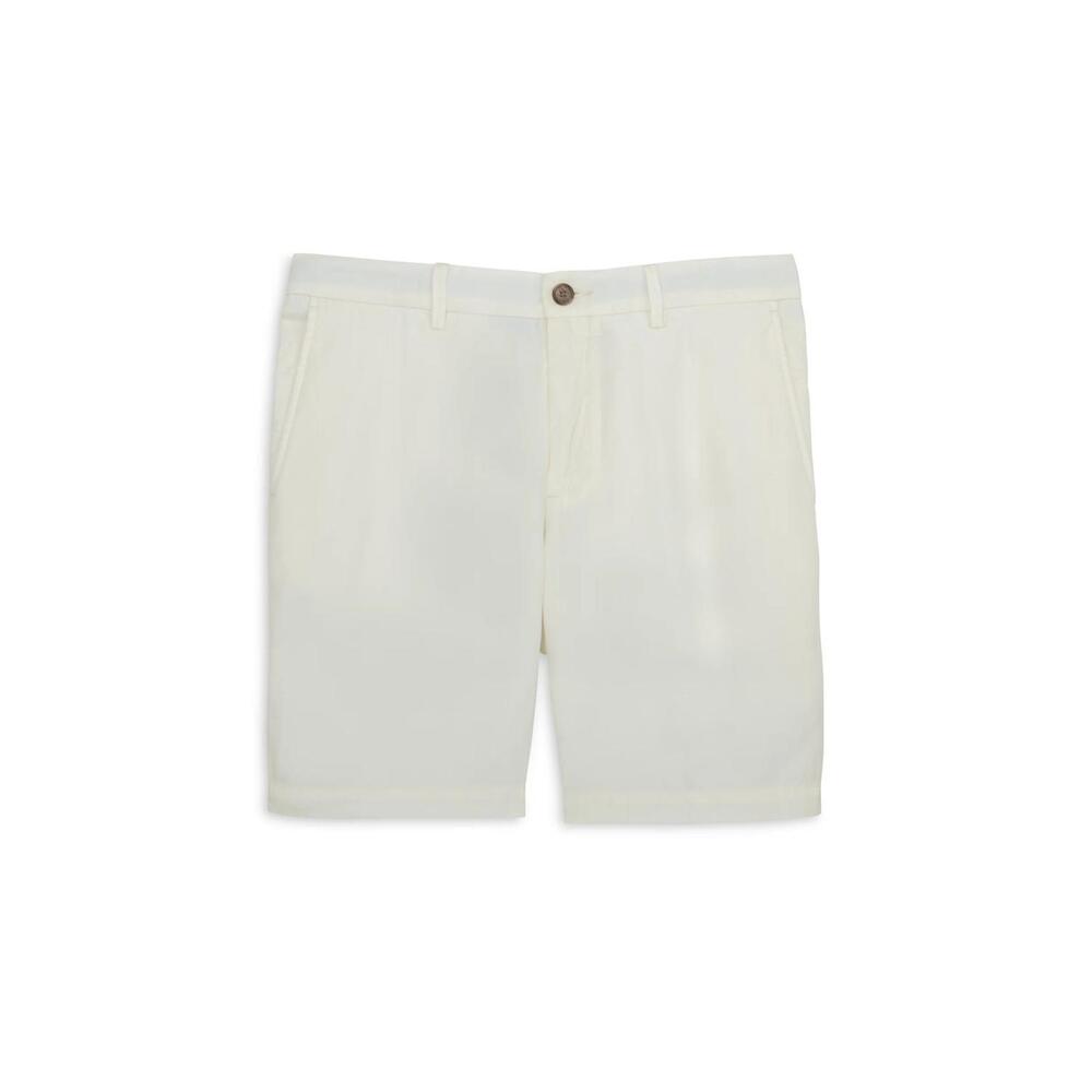 NEW SCOTT BARBER men's linen blend shorts in cream